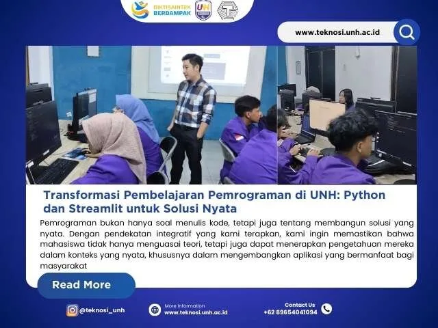 Transformasi Pembelajaran Pemrograman di UNH: Python dan Streamlit untuk Solusi Nyata