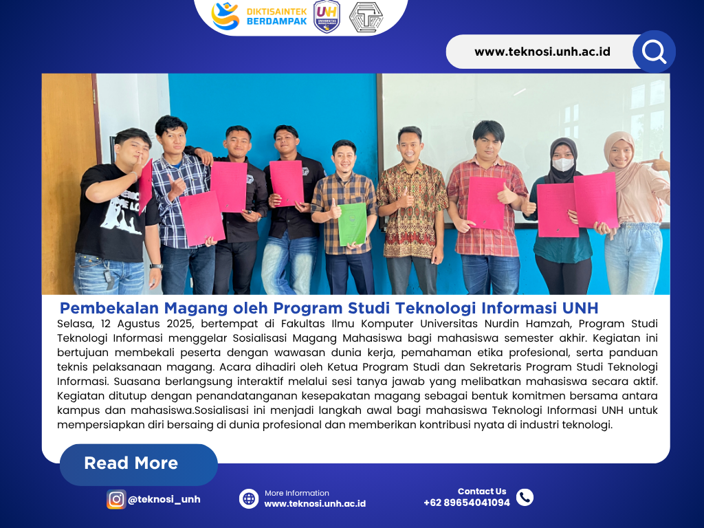 Prodi Teknologi Informasi UNH Gelar Sosialisasi Magang Mahasiswa, Siapkan Generasi Siap Kerja
