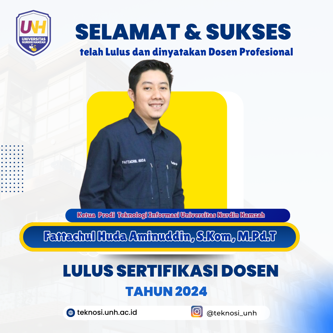 Selamat, Dosen Prodi Teknosi UNH Telah Lulus Sertifikasi Dosen di Tahun 2024