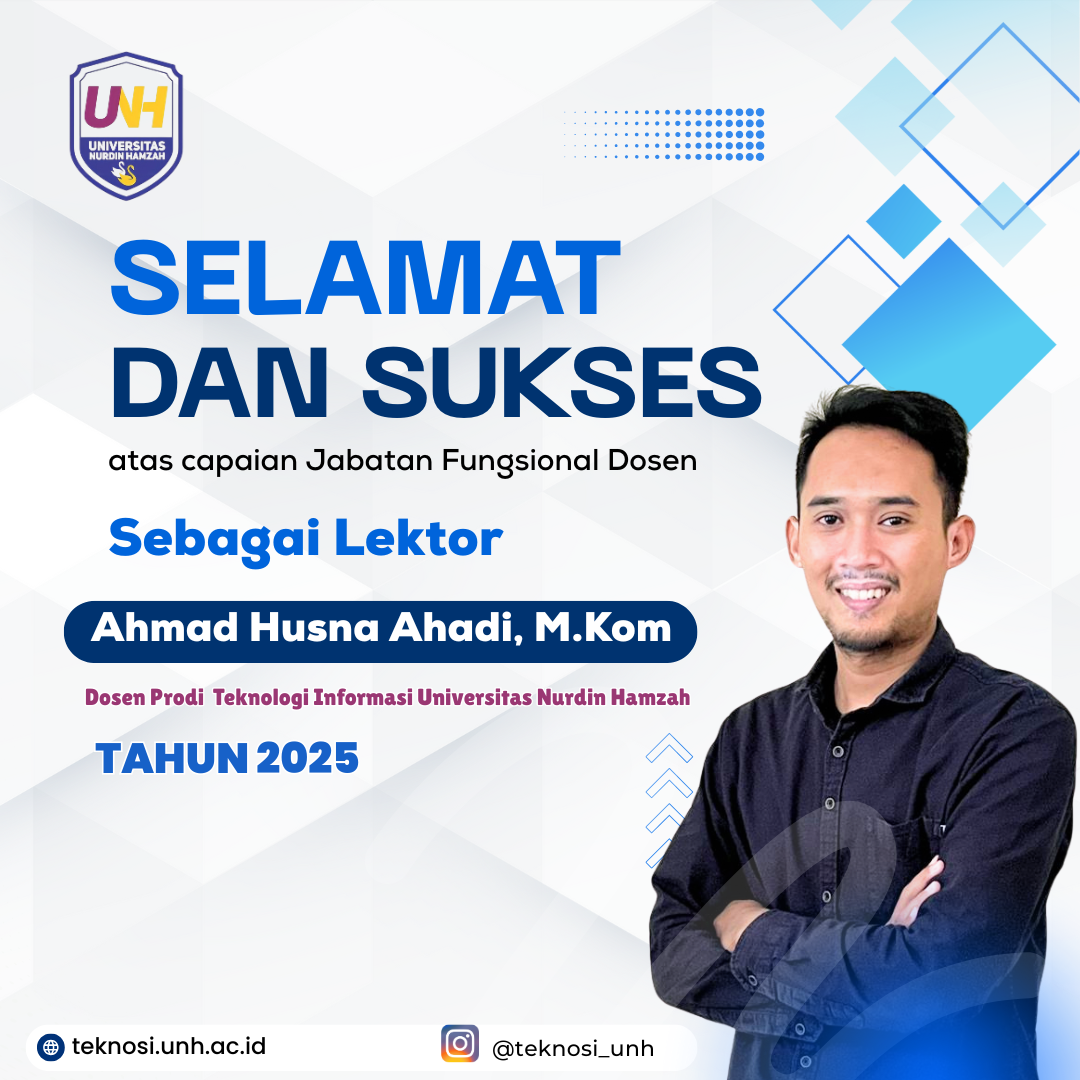 Selamat, Dosen Prodi Teknosi UNH telah mencapai Jabatan Fungsional Lektor
