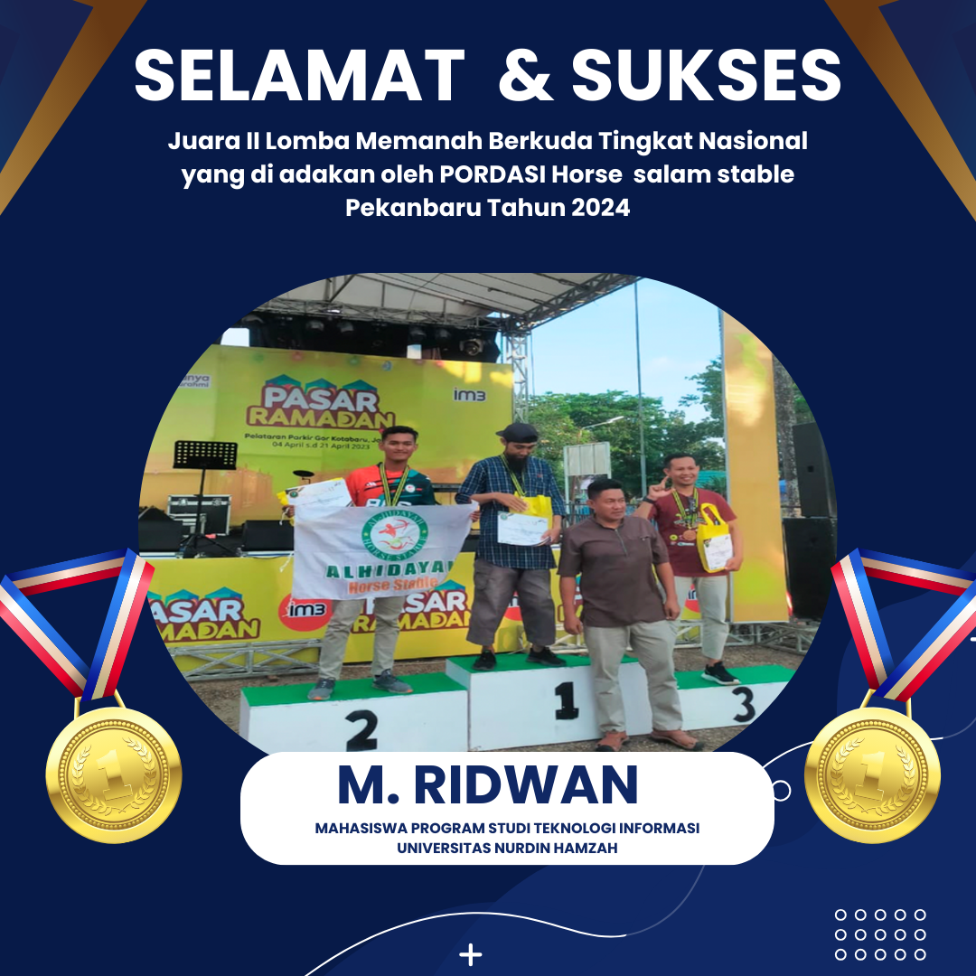 M.Ridwan, Mahasiswa Prodi Teknosi UNH Juara 2 Lomba Memanah Berkuda Tingkat Nasional 
